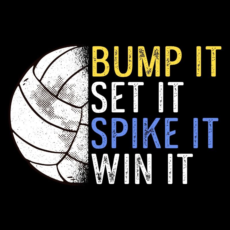 Joueur de volley-ball Bump It Set It Spike It Win It S