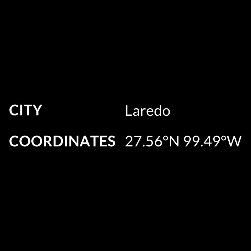 les coordonnées de Laredo, Texas, États-Unis