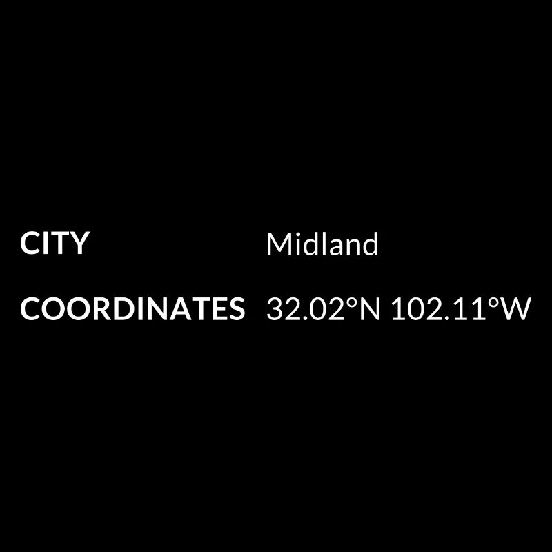 Midland, Texas, USA coordinates