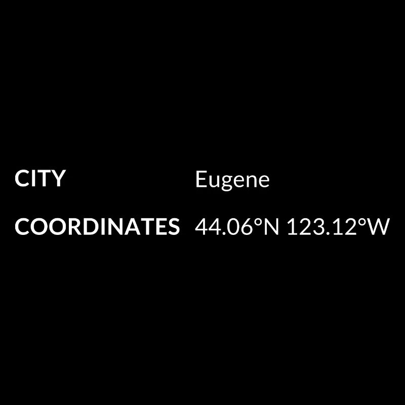 Eugene Oregon USA coordinates