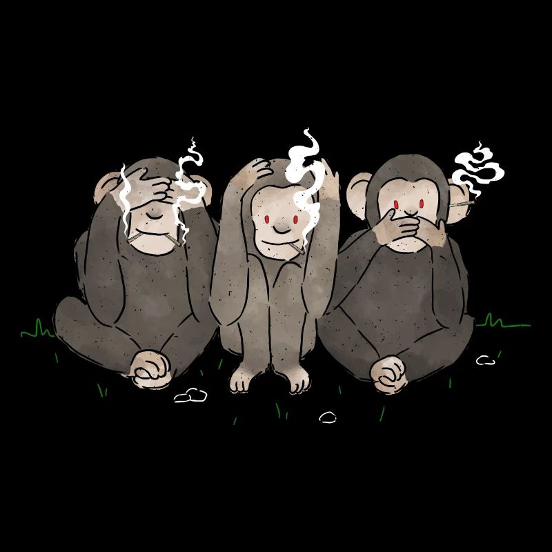 3 rauchende Affen