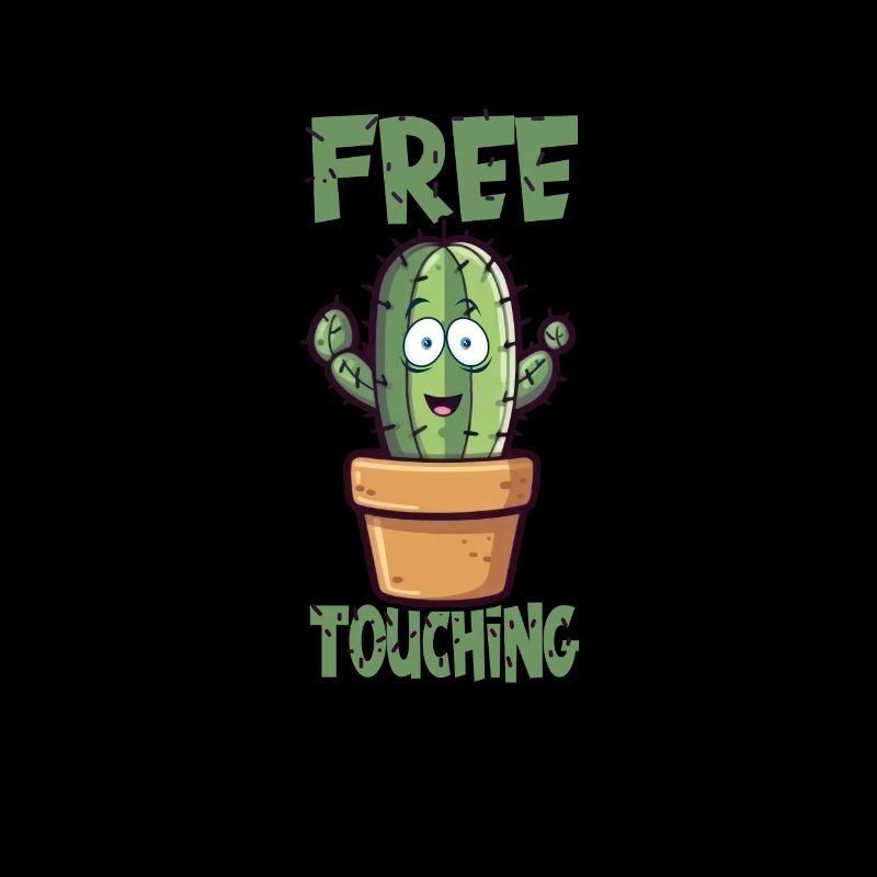 Dessin animé drôle de cactus