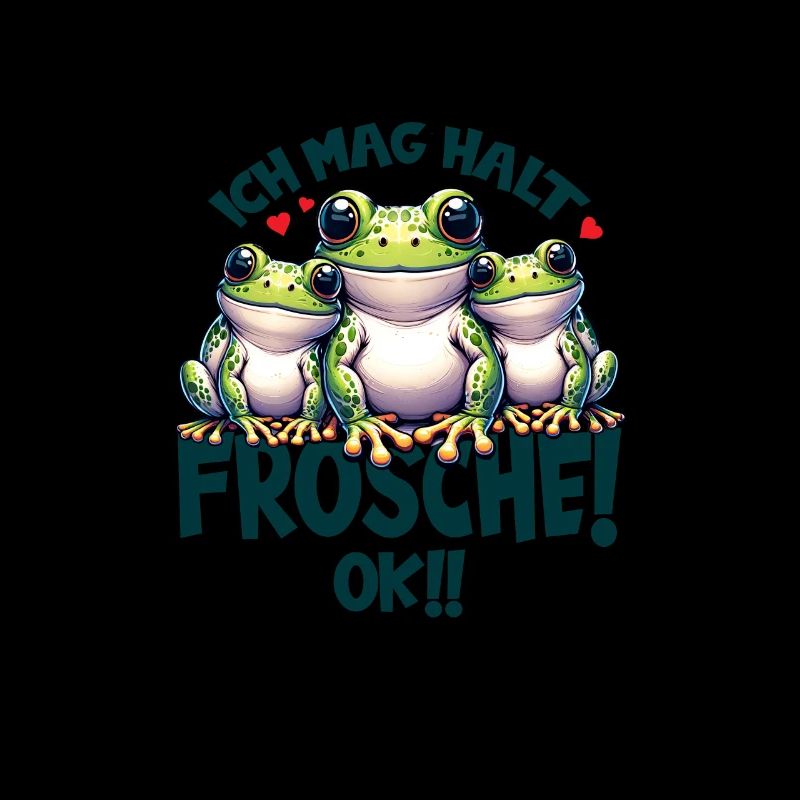 Three Funny Comic Frogs