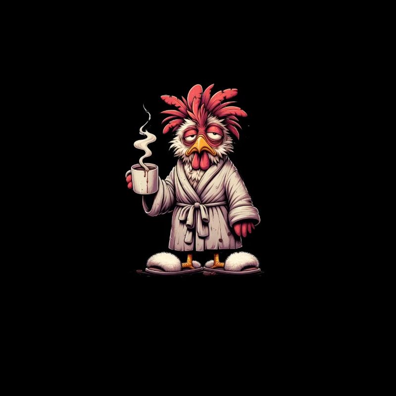 coq de dessin animé drôle
