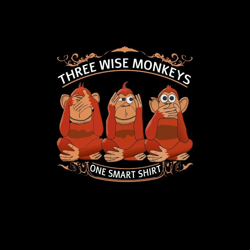 Singes de dessin animé sages