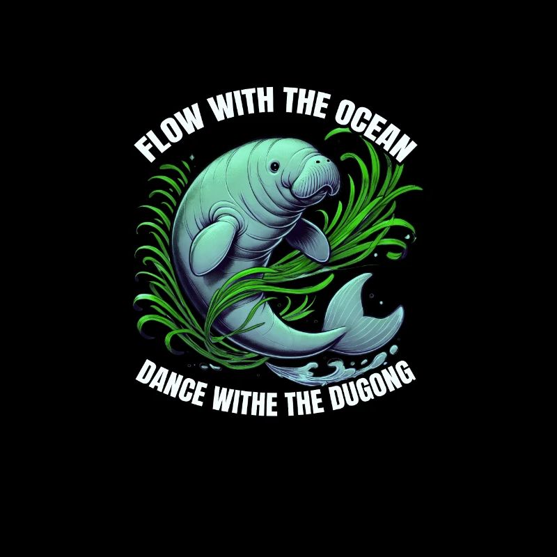 Dugong dances underwater