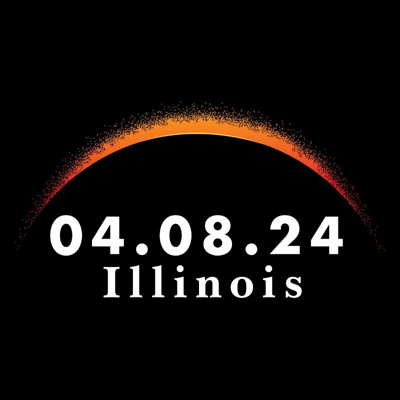 Trajectoire de l’éclipse solaire totale de la totalité Illinois