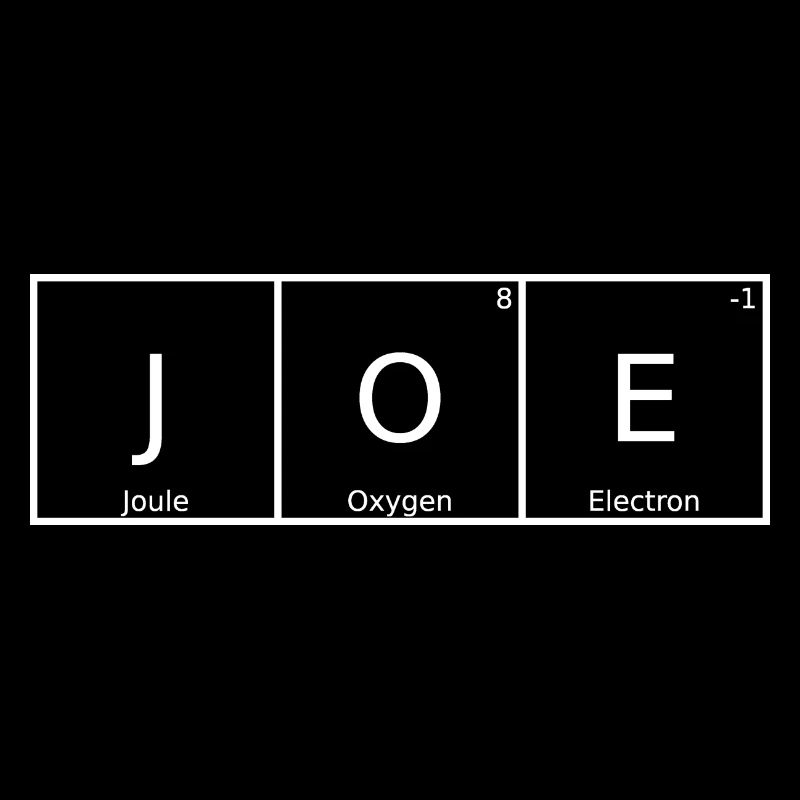 Joe Nom Prénom Chimie Tableau périodique Éléments