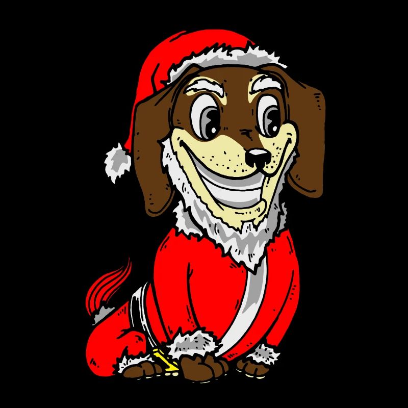 Cadeau de chiot costume de Noël teckel
