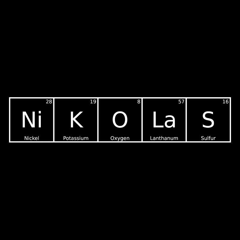 Nikolas Name Vorname Chemie Periodensystem Element