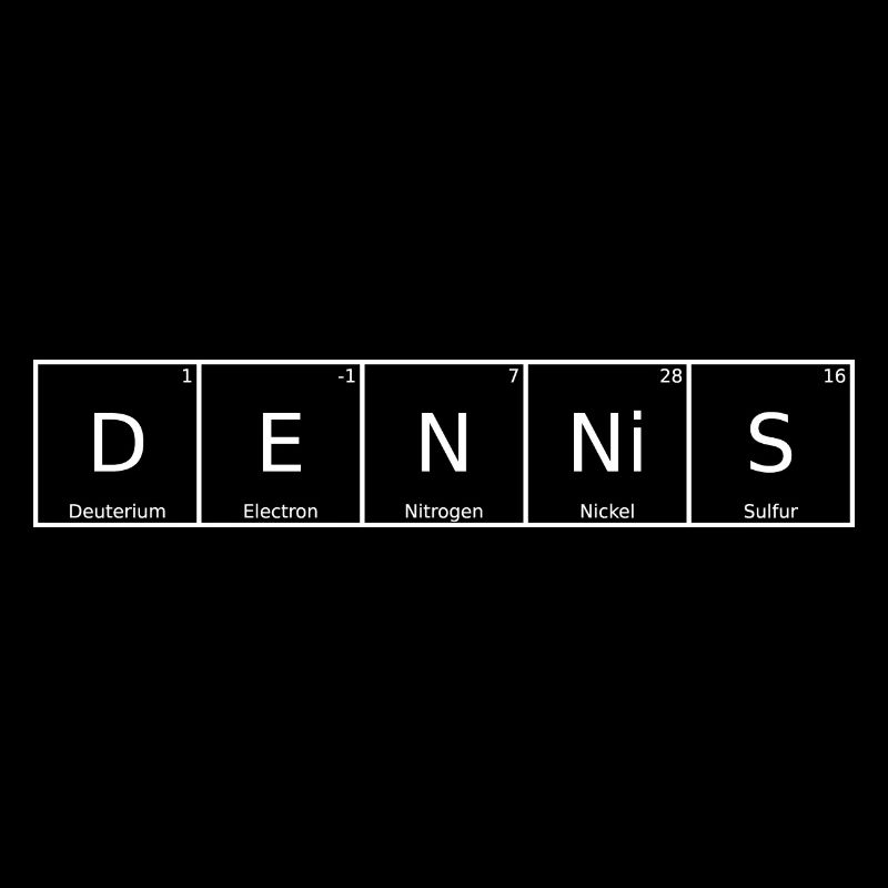 Dennis Surname First Name Chemistry Periodic Table Elements