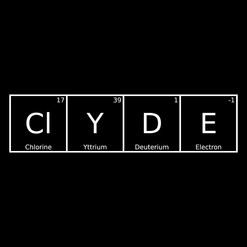 Clyde Name First Name Chemistry Periodic Table Elements