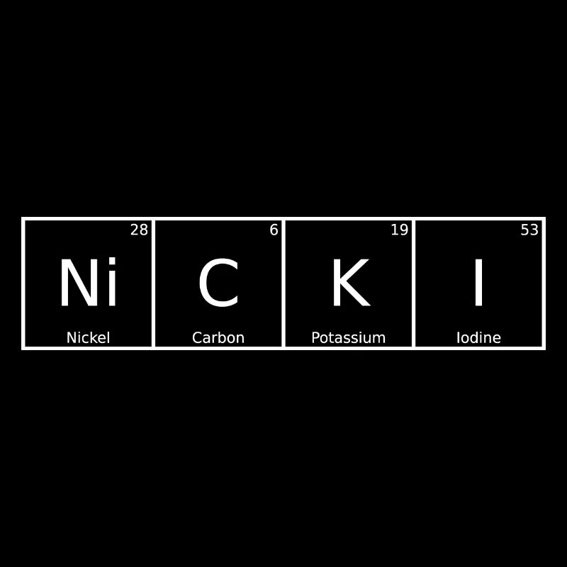 Nicki Nom Prénom Chimie Tableau périodique Éléments