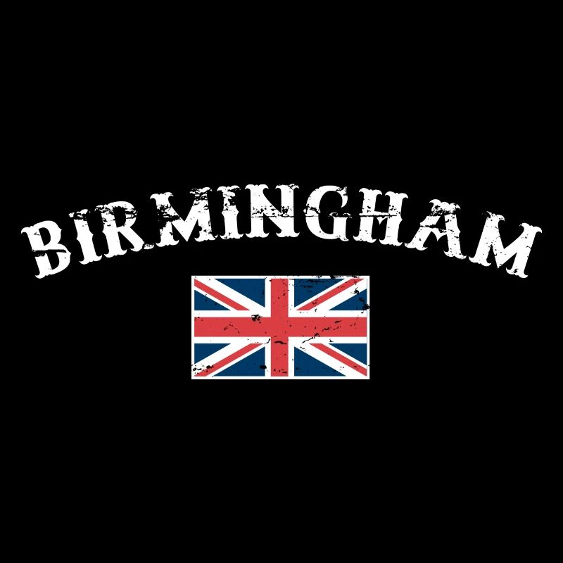 Birmingham Great Britain Vintage British Flag