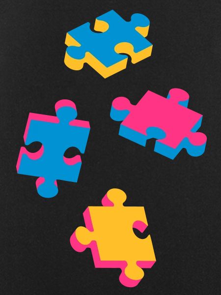four puzzle pieces