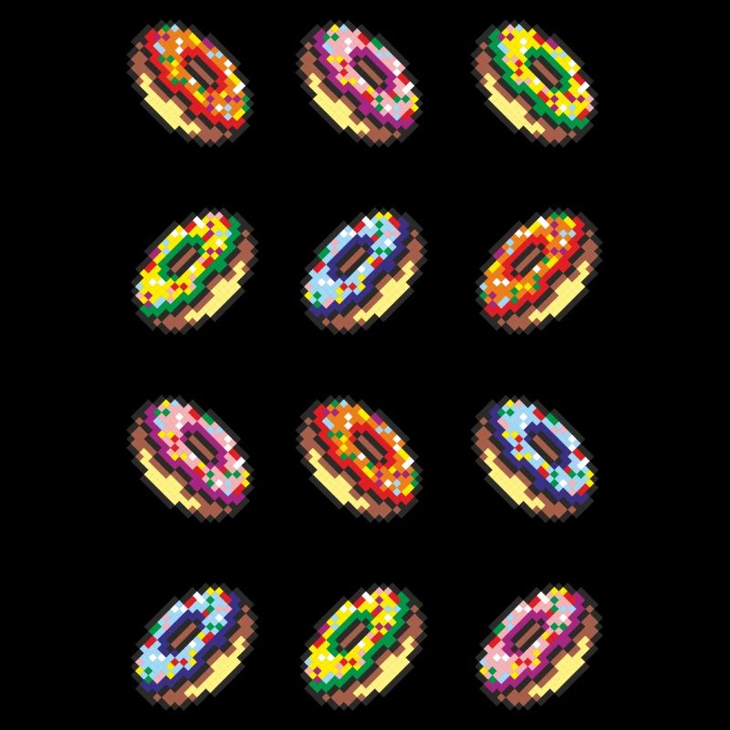 Pixelart No. 10 beignet - couleur