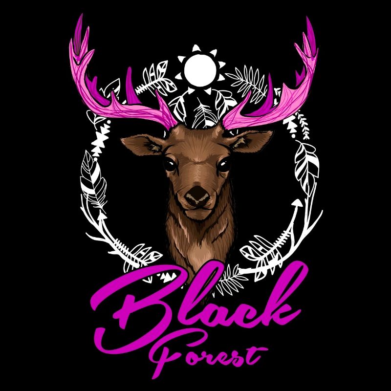 Black Forest Hirsch mit pinkem Geweih