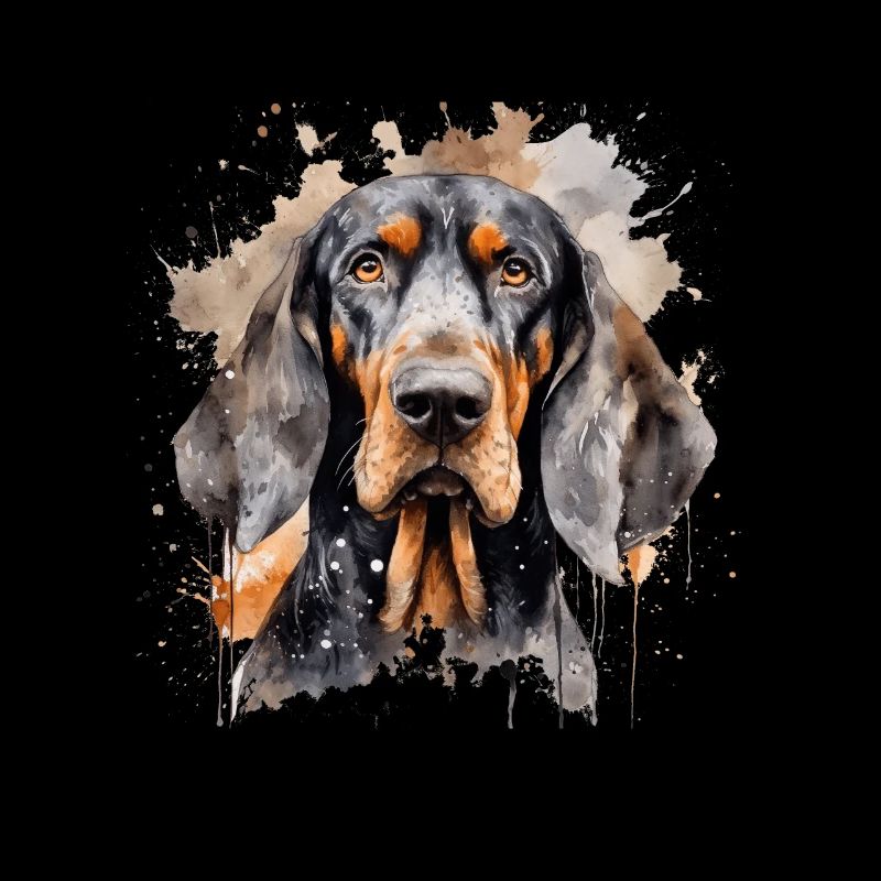 Coonhound noir et beige