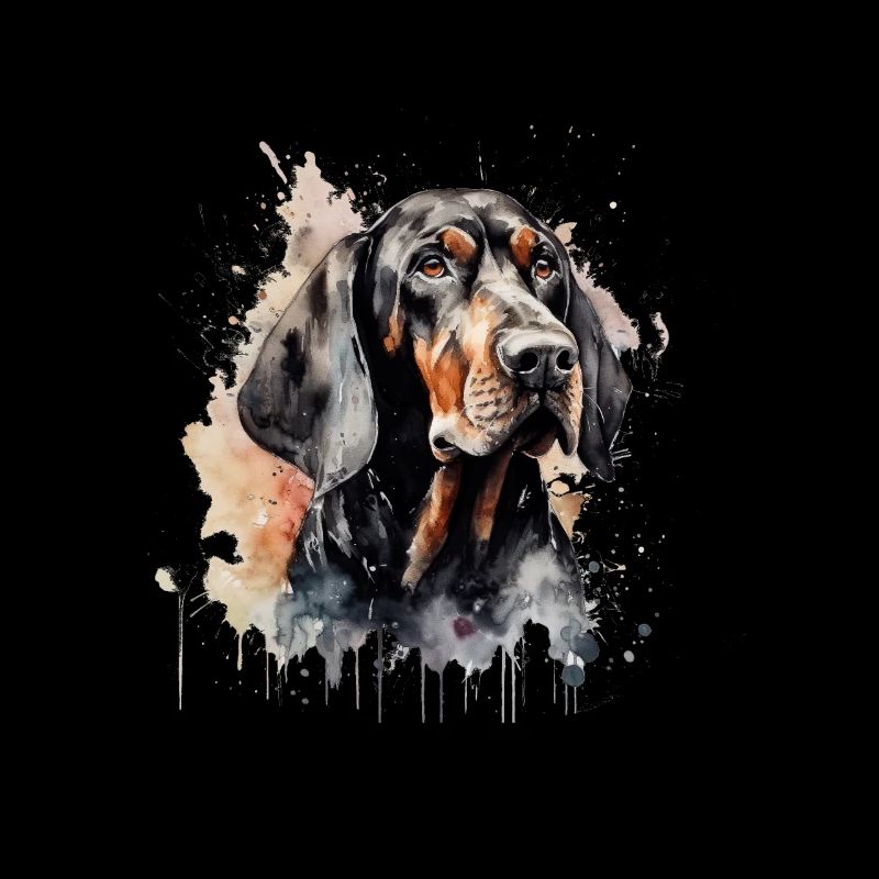 Coonhound noir et beige
