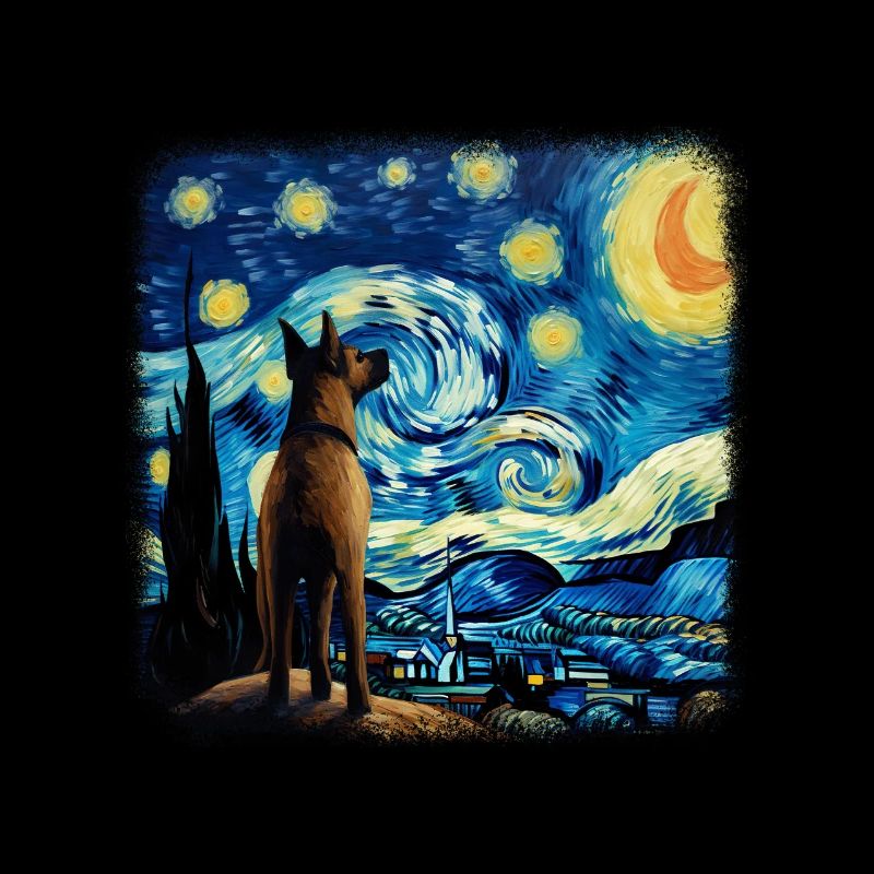 Nuit étoilée belge de Malinois Van Gogh