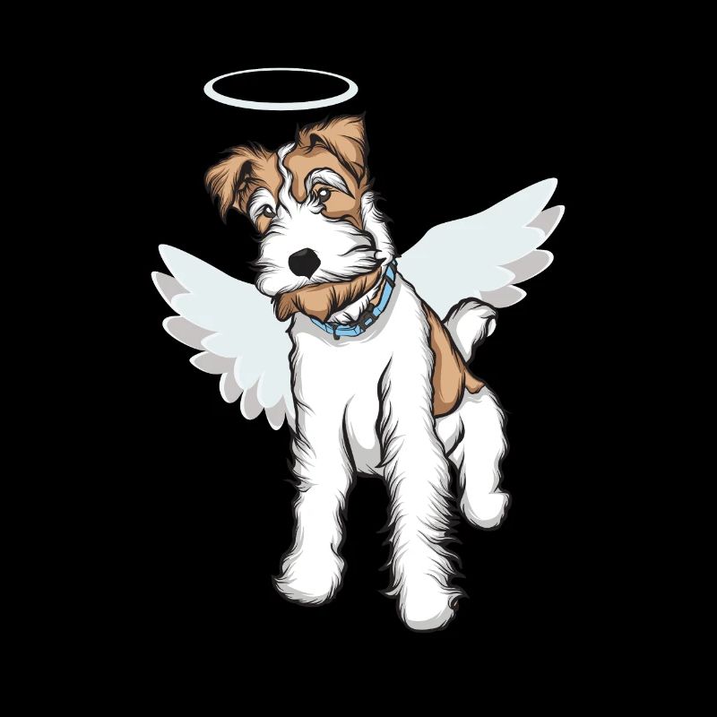 Fox Terrier Wirehaired Angel | Fox Terrier T-Shirt