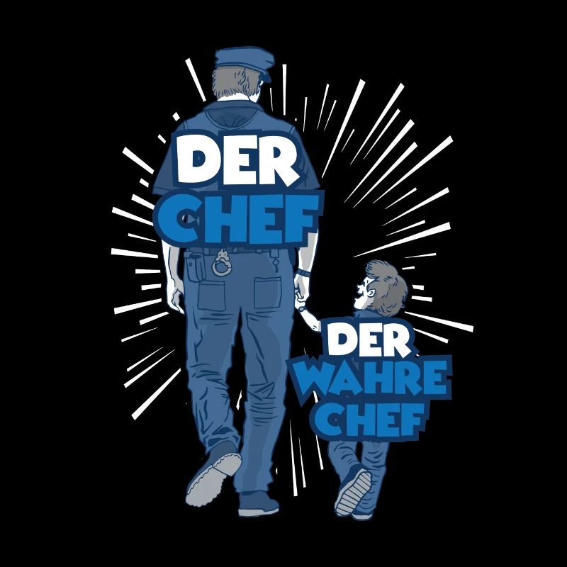 Polizei Papa Sohn Partnerlook