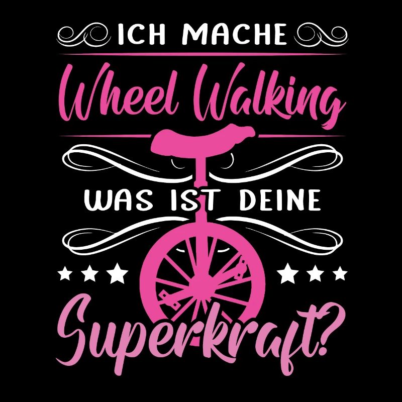Ich mache Wheel Walking Einradfahrer | Einrad