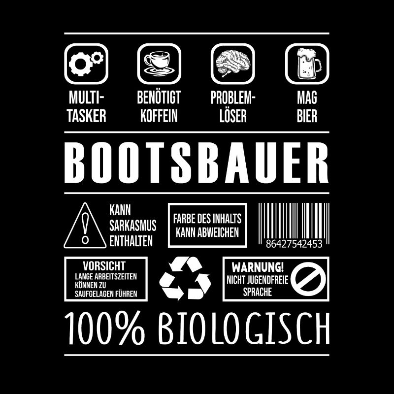 Bootsbauer Beruf Spruch lustig Schiffsbauer