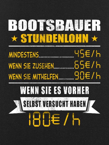 Bootsbauer Stundenlohn Schiffsbauer