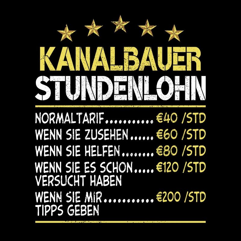 Kanalbauer Stundensatz Stundenlohn