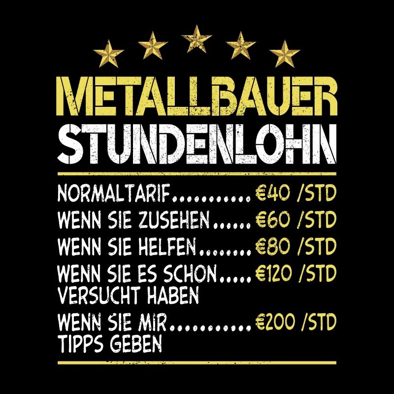 Stundenlohn Metallbauer