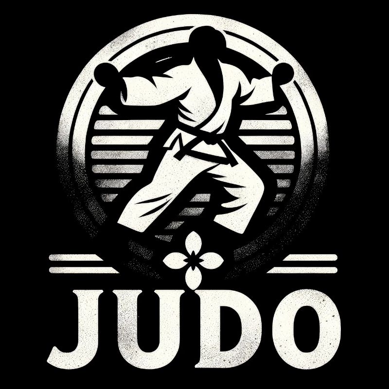 Emblème de combat de maîtrise du judo