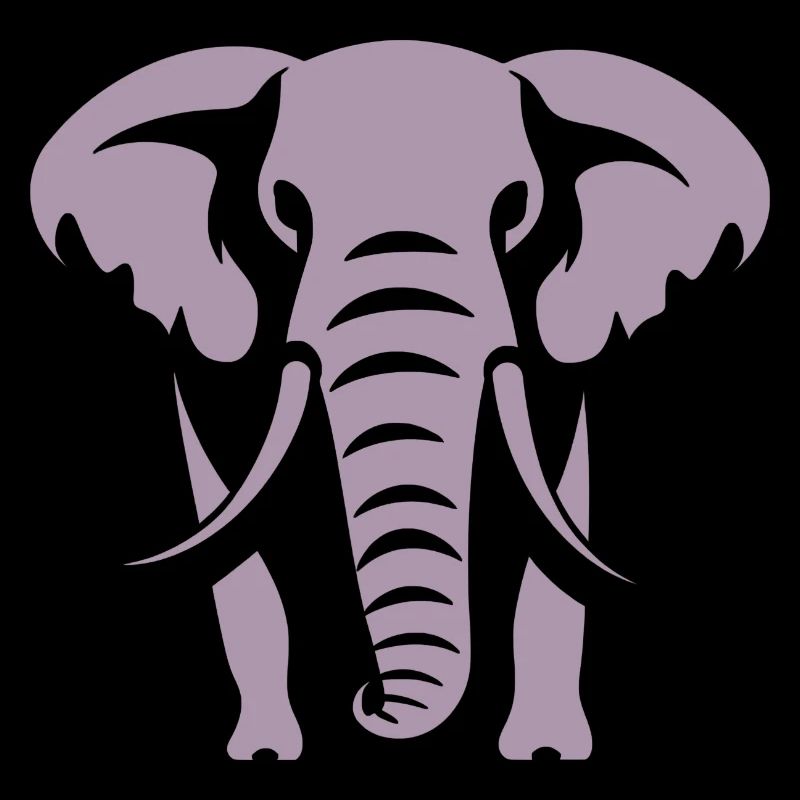 Elephant Silhouette White Logo