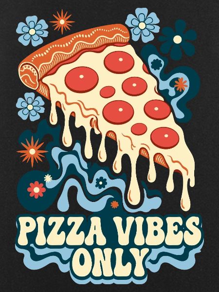 Pizza Vibes Only Retro Pizza