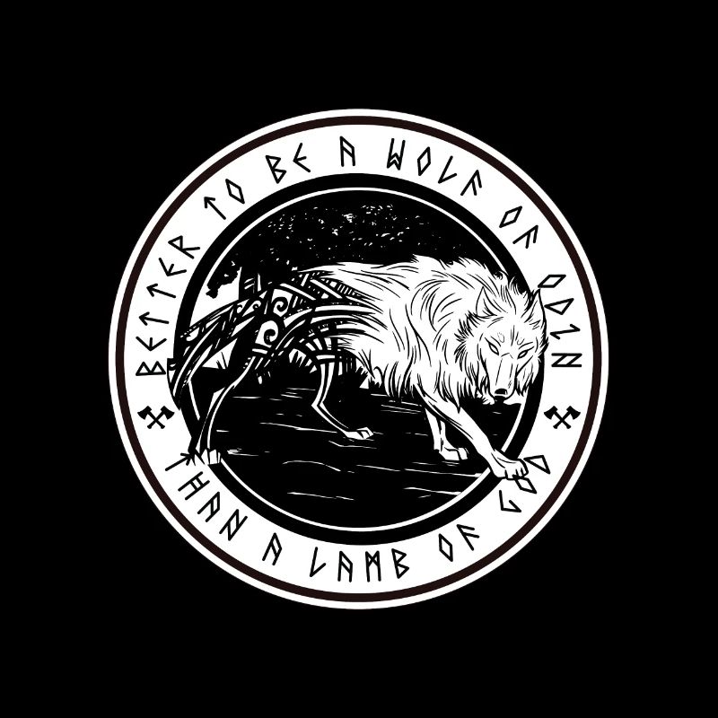 Odin Wolf Wikinger Germane Rune Walhalla Geschenk