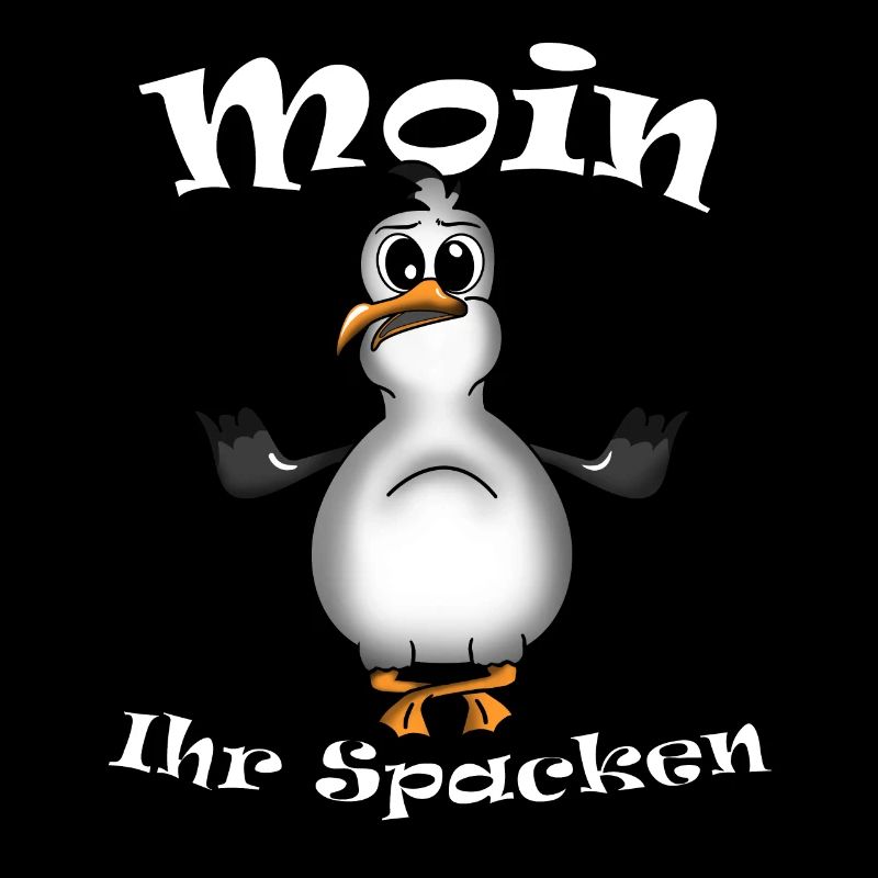PLATTDEUTSCHER SPRUCH MIT MÖWE