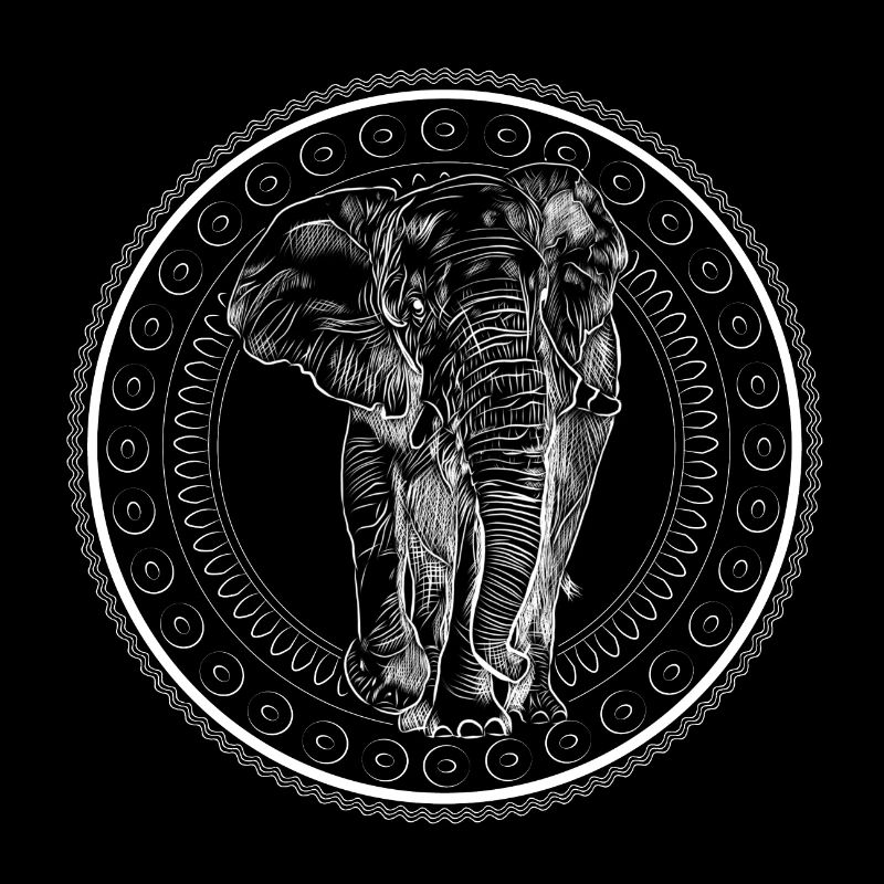 Elephant with African pattern