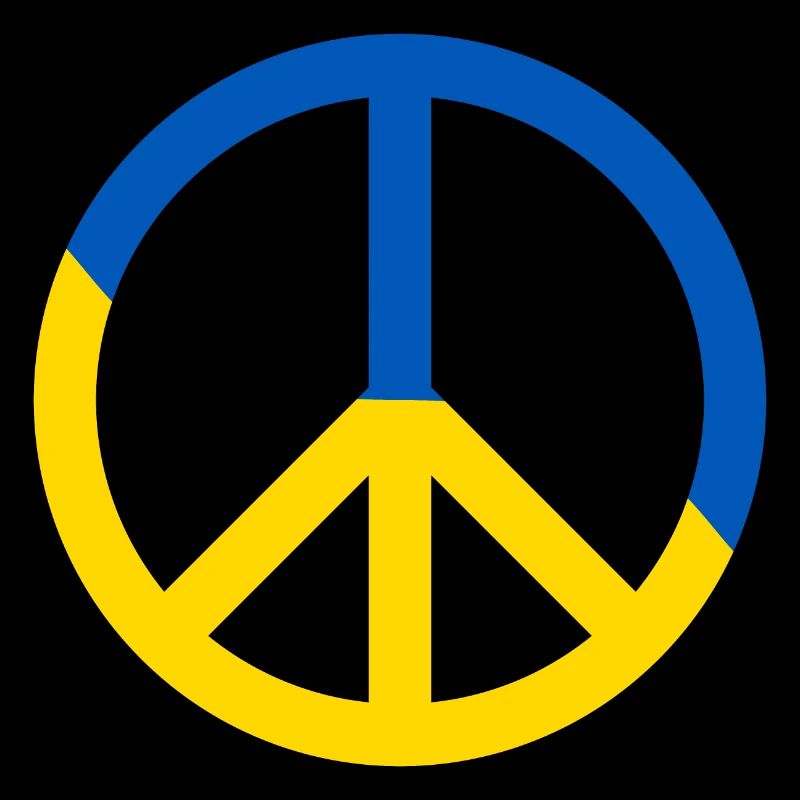 Peace Friedens Symbol Friedenszeichen Ukrainisch