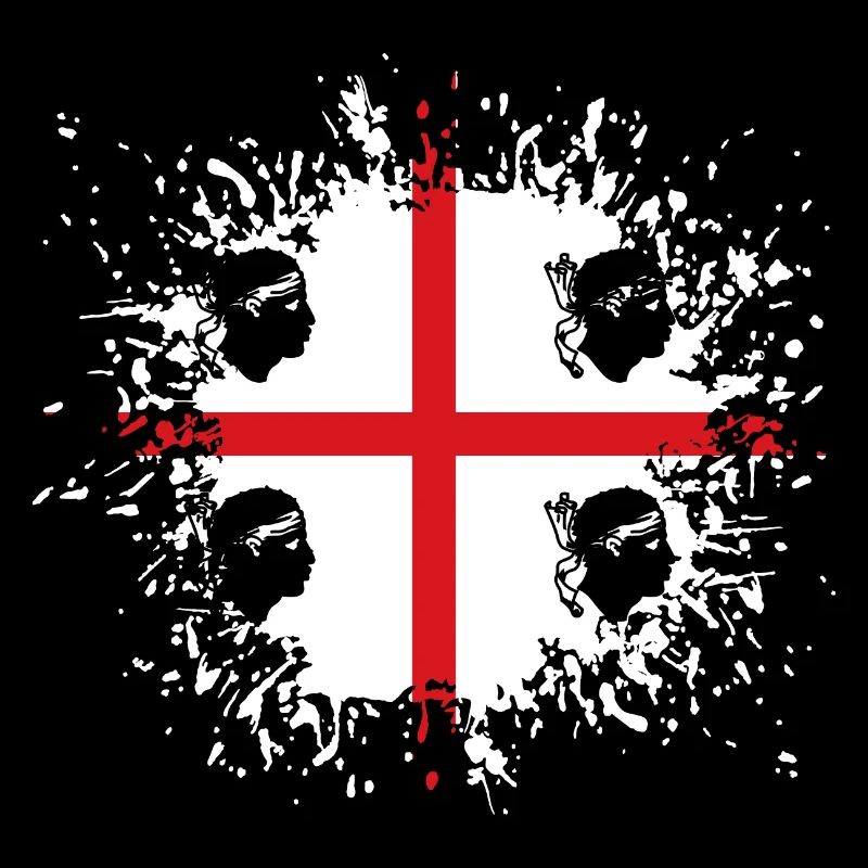 Sardinia Flag Klecks Sardinian Flag Splash