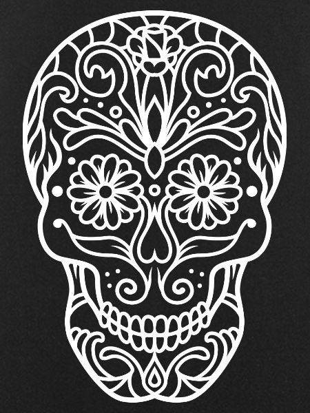 Biker and skull.