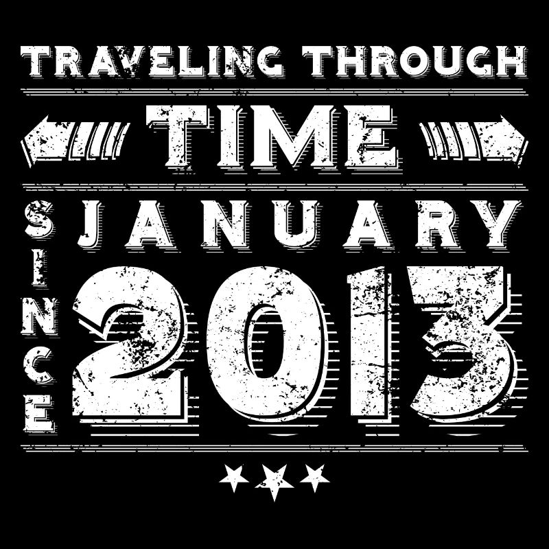 Vintage Zeitreise Geburtstags Design Januar 2013