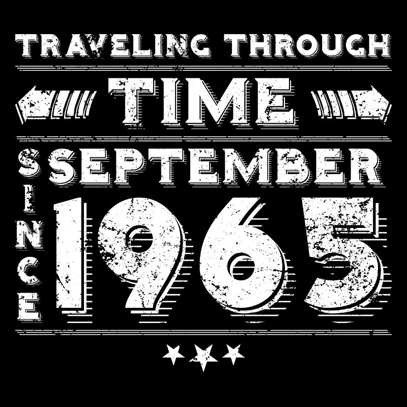 Conception d'anniversaire de voyage dans le temps vintage septembre 196