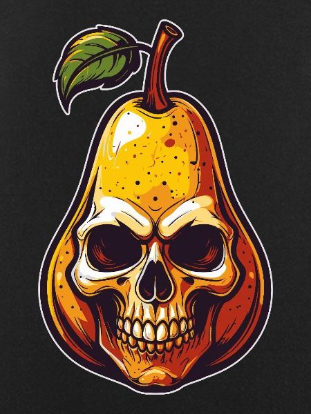 Pears Skull Comic Style