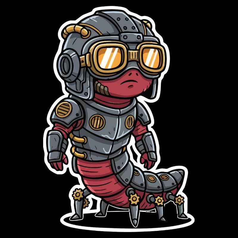 Mille-pattes Steampunk Blindé Armure Acier