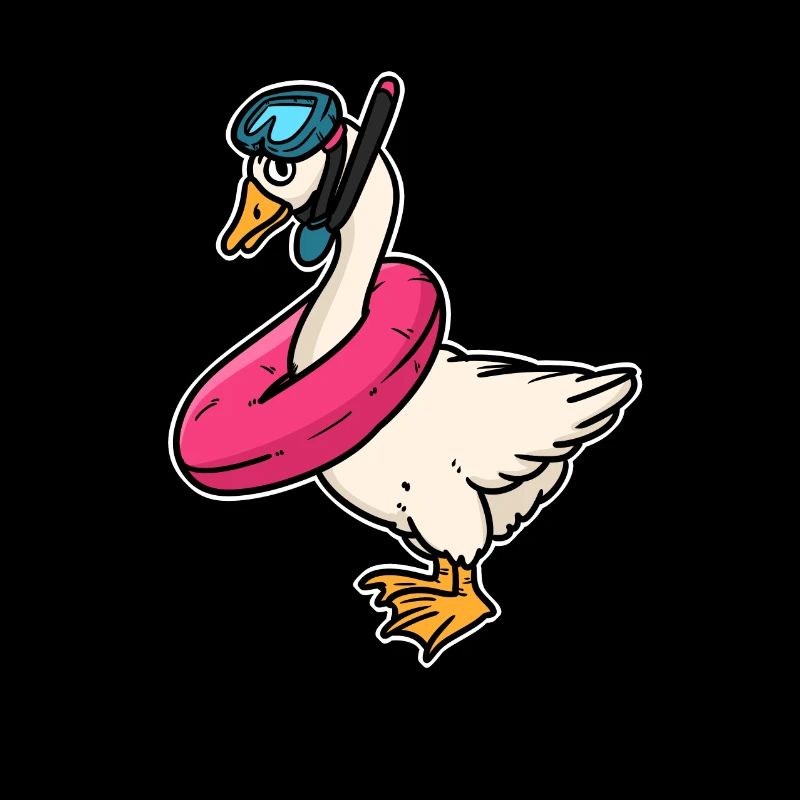 Sommer Gans Schwimmbad