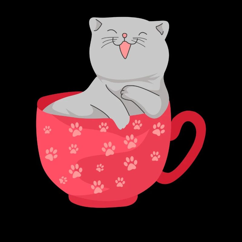 BKH chat dans une tasse de café cadeau de chat