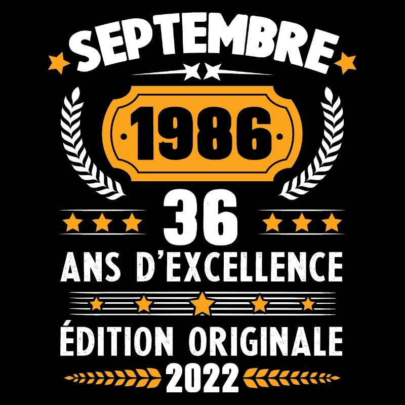 Cadeau D'anniversaire Rétro 36 Ans Septembre 1986