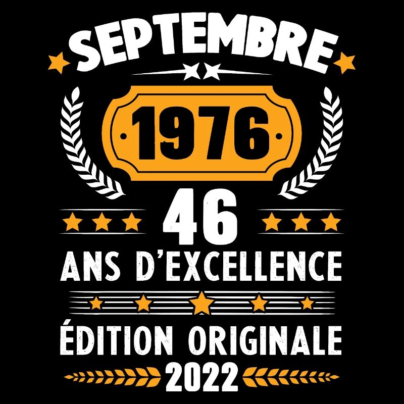 Cadeau D'anniversaire Rétro 46 Ans Septembre 1976