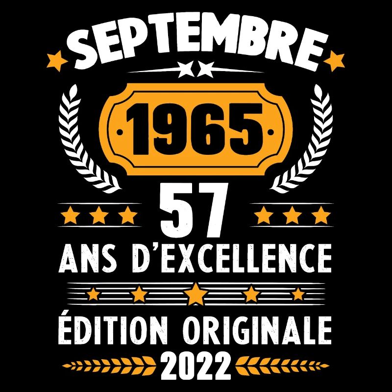 Cadeau D'anniversaire Rétro 57 Ans Septembre 1965