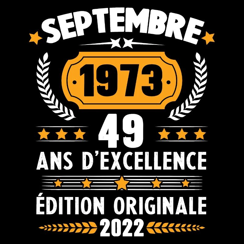Cadeau D'anniversaire Rétro 49 Ans Septembre 1973